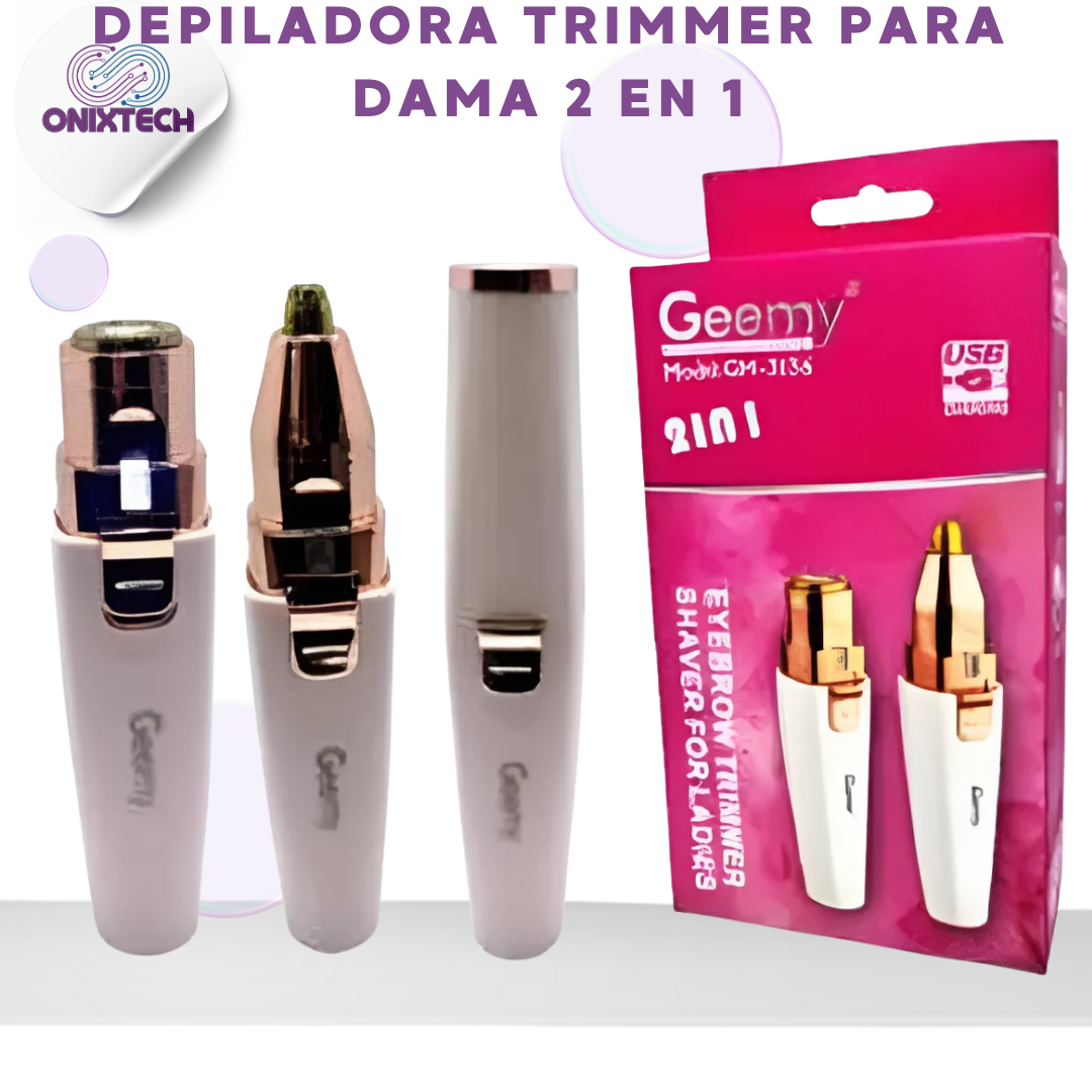 DEPILADORA TRIMMER PARA DAMA 2 EN 1
